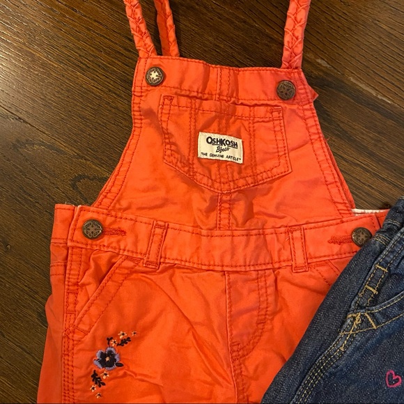 Set of 3 12 Month OshKosh B’Gosh Overalls - Picture 4 of 4